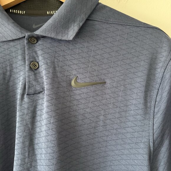 Nike Dri-Fit Vapor Golf Polo Shirt Blue Men’s Size Medium Lightweight Preppy - Picture 8 of 13
